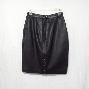GLOBAL IDENTITY G 111  LEATHER BLACK SKIRT 5/6